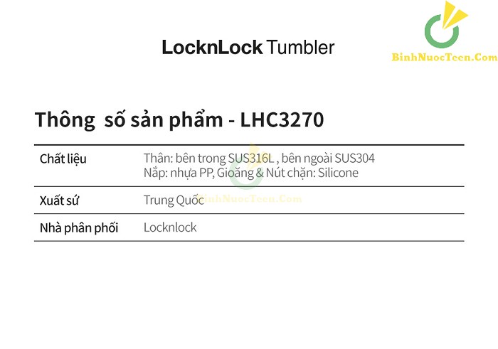 Bình Giữ Nhiệt Lock&Lock 400ml Slim Fit Onetouch - LHC3270 3