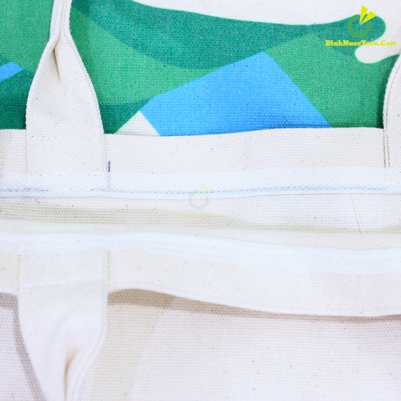 Túi Vải Canvas Dạng Hộp TVC06-3 In Logo Túi Sữa Ngon Đà Lạt Màu Trắng 1
