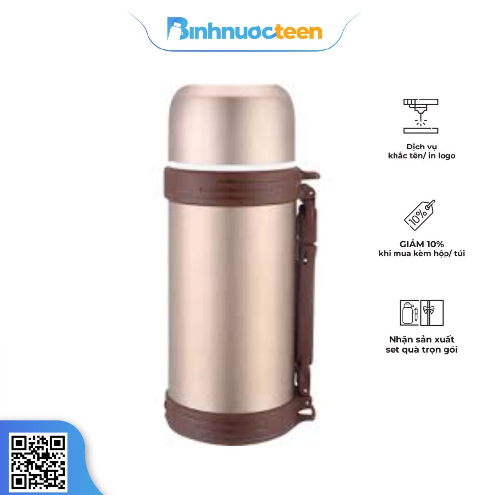 Bình Giữ Nhiệt La Fonte 1500ml Màu Đồng QE-5032-1