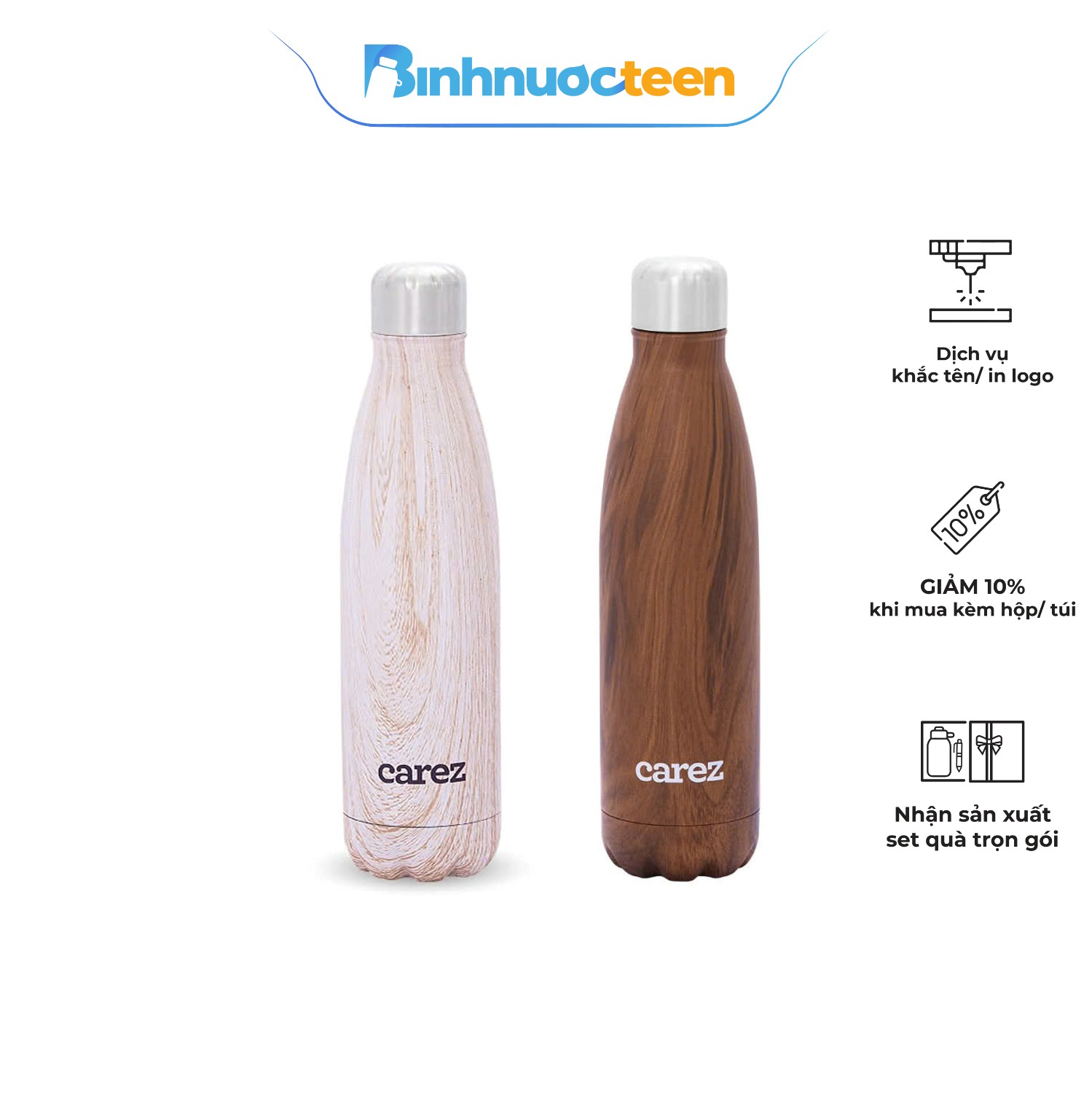 Bình Giữ Nhiệt CAREZ 500ml Inox 304 VFC248SD-500