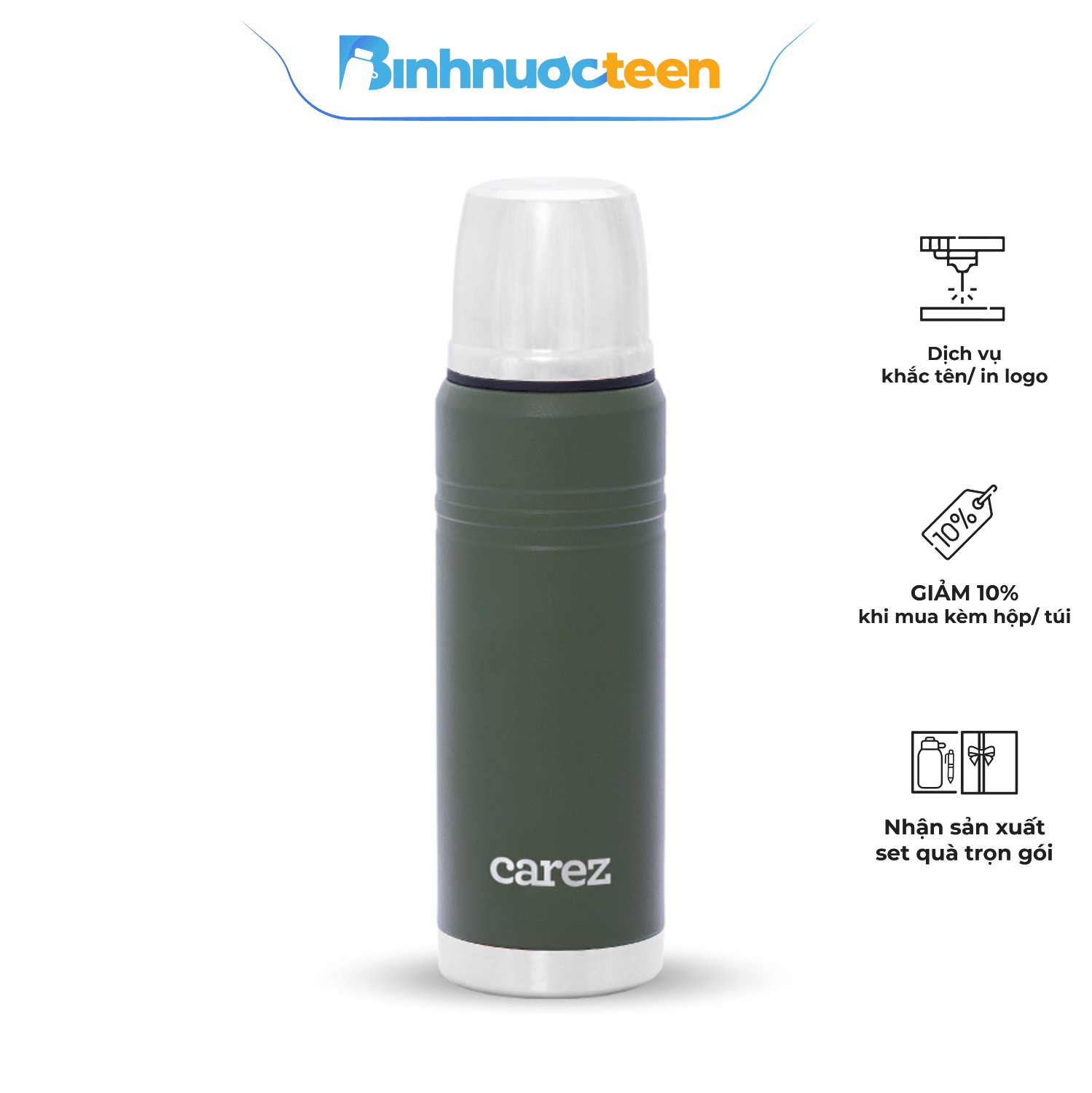 Bình Giữ Nhiệt CAREZ 500ml Inox 304 VFC556SG-500