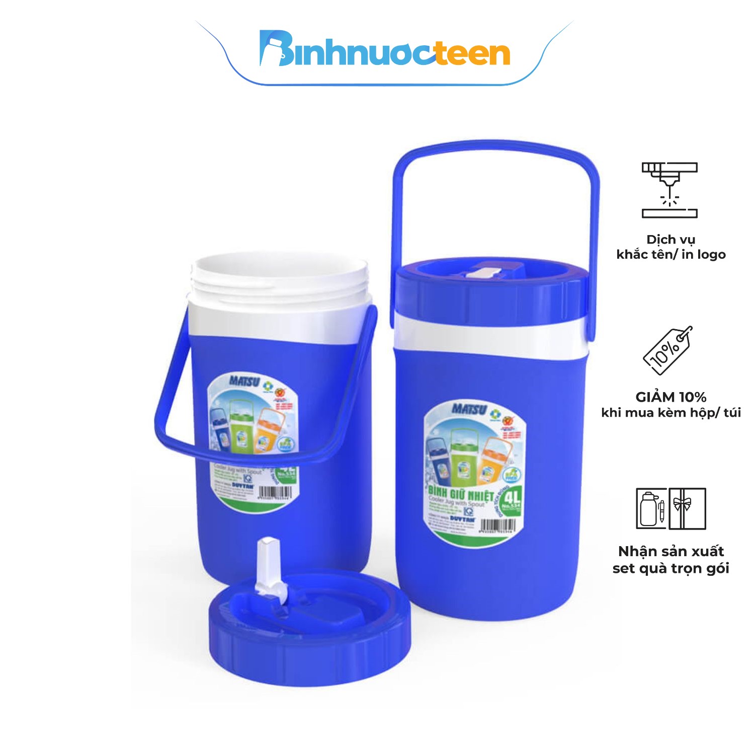 Bình Giữ Nhiệt Duy Tân 4L No.534