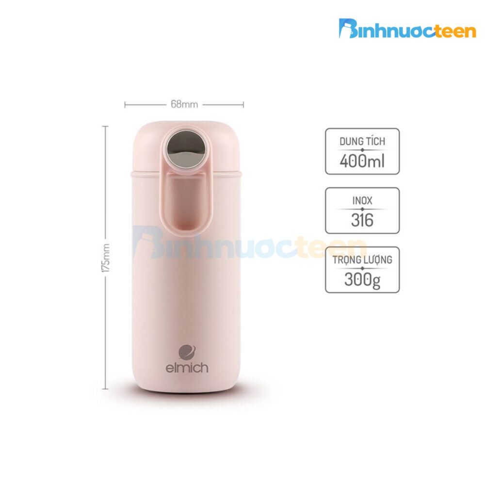 Bình giữ nhiệt Elmich 400ml Inox 316 EL8018 - Binhnuocteen.com