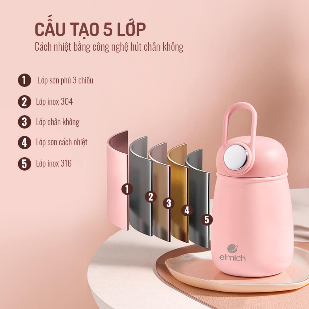 Bình giữ nhiệt Elmich 300ml EL8017 - Binhnuocteen.com