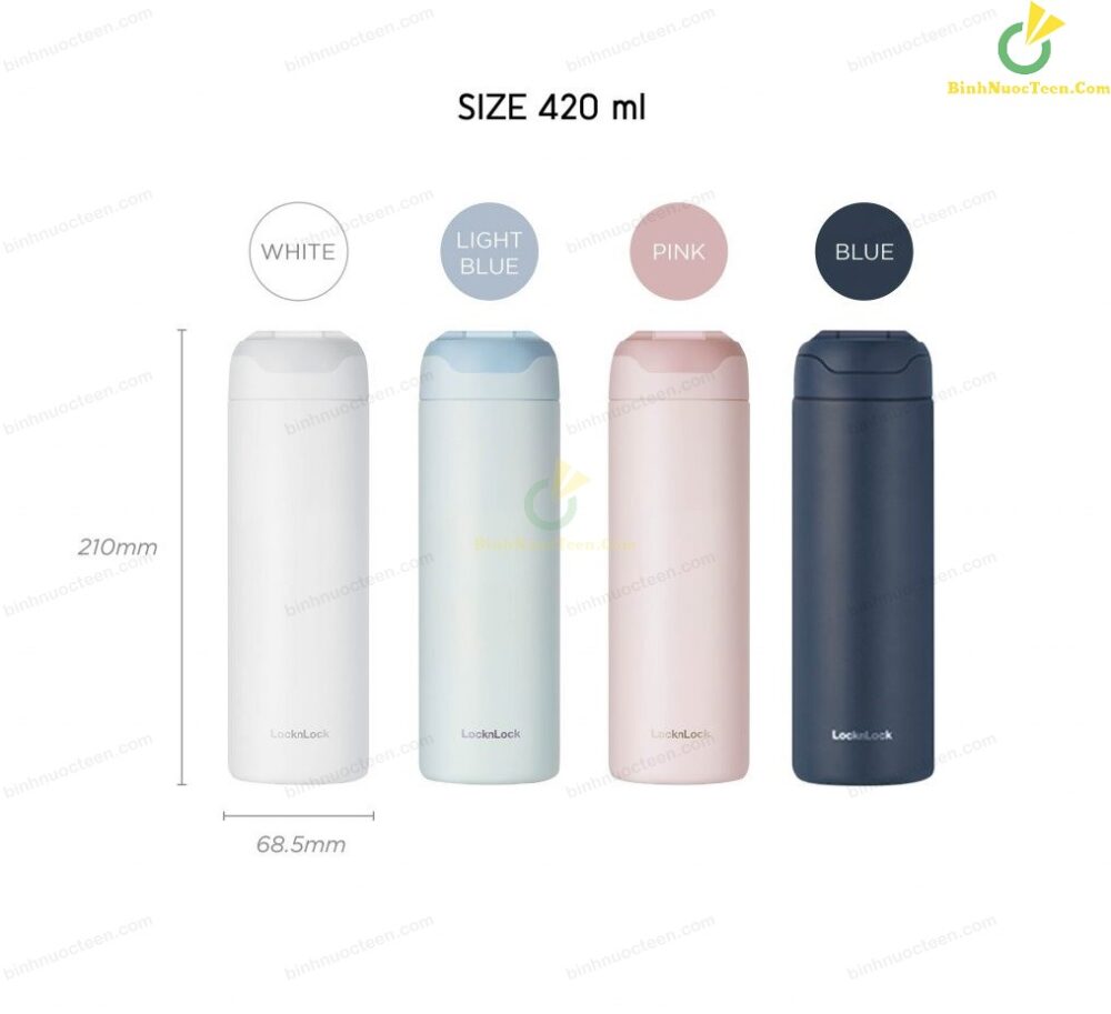 Bình giữ nhiệt LocknLock 420ml LHC3281 Dandy One Touch Tumbler 10