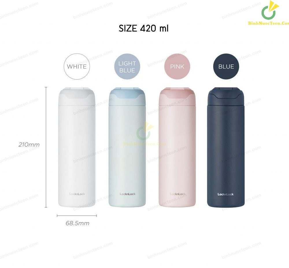Bình giữ nhiệt LocknLock 420ml LHC3281 Dandy One Touch Tumbler 10