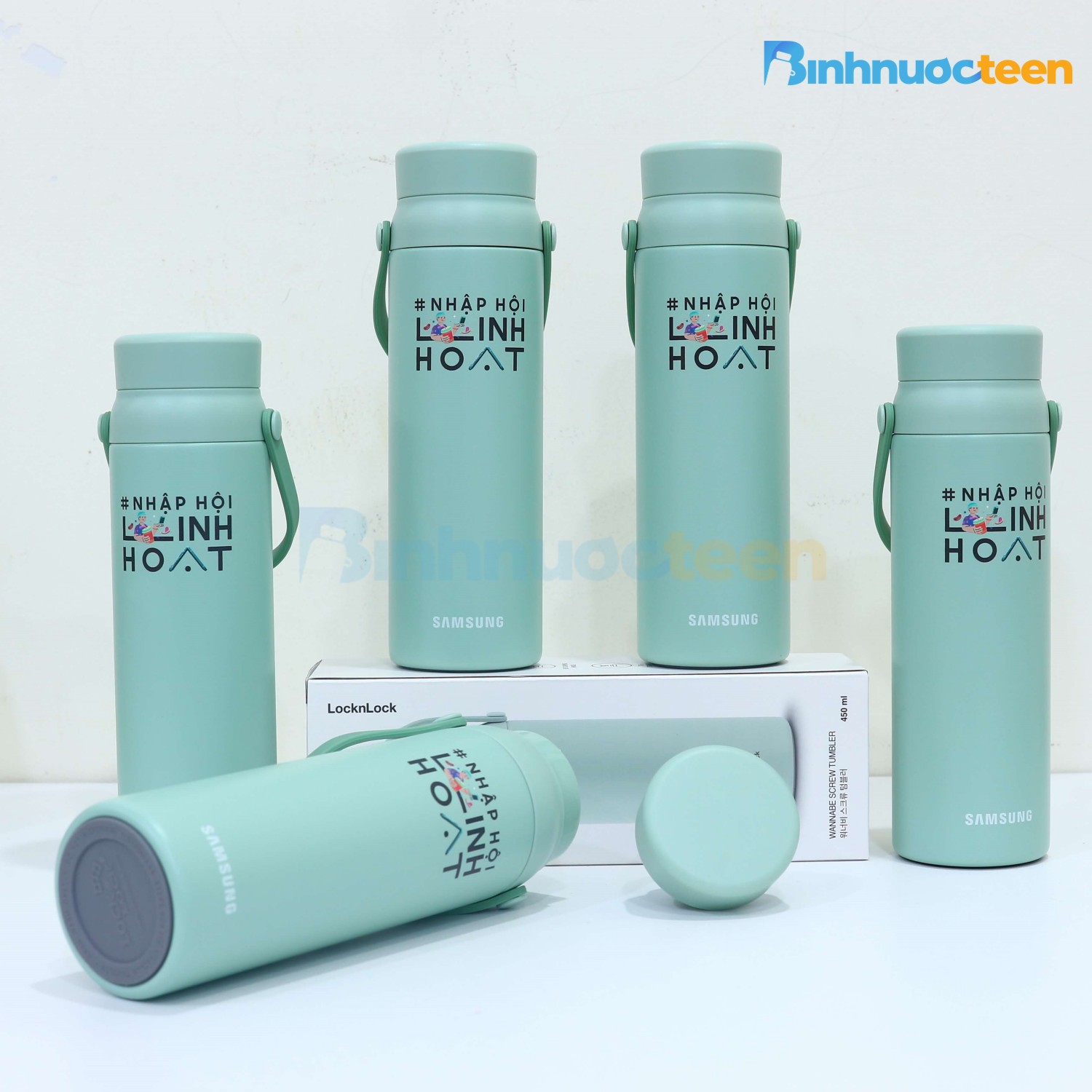 Bình Giữ Nahiệt LocknLock 450ml LHC4246 Wanna Be Tumbler Carry - binhnuocteen.com
