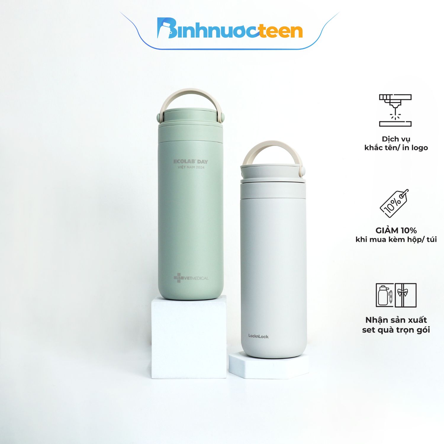 Bình Giữ Nhiệt LocknLock 475ml Metro Two Way LHC4274