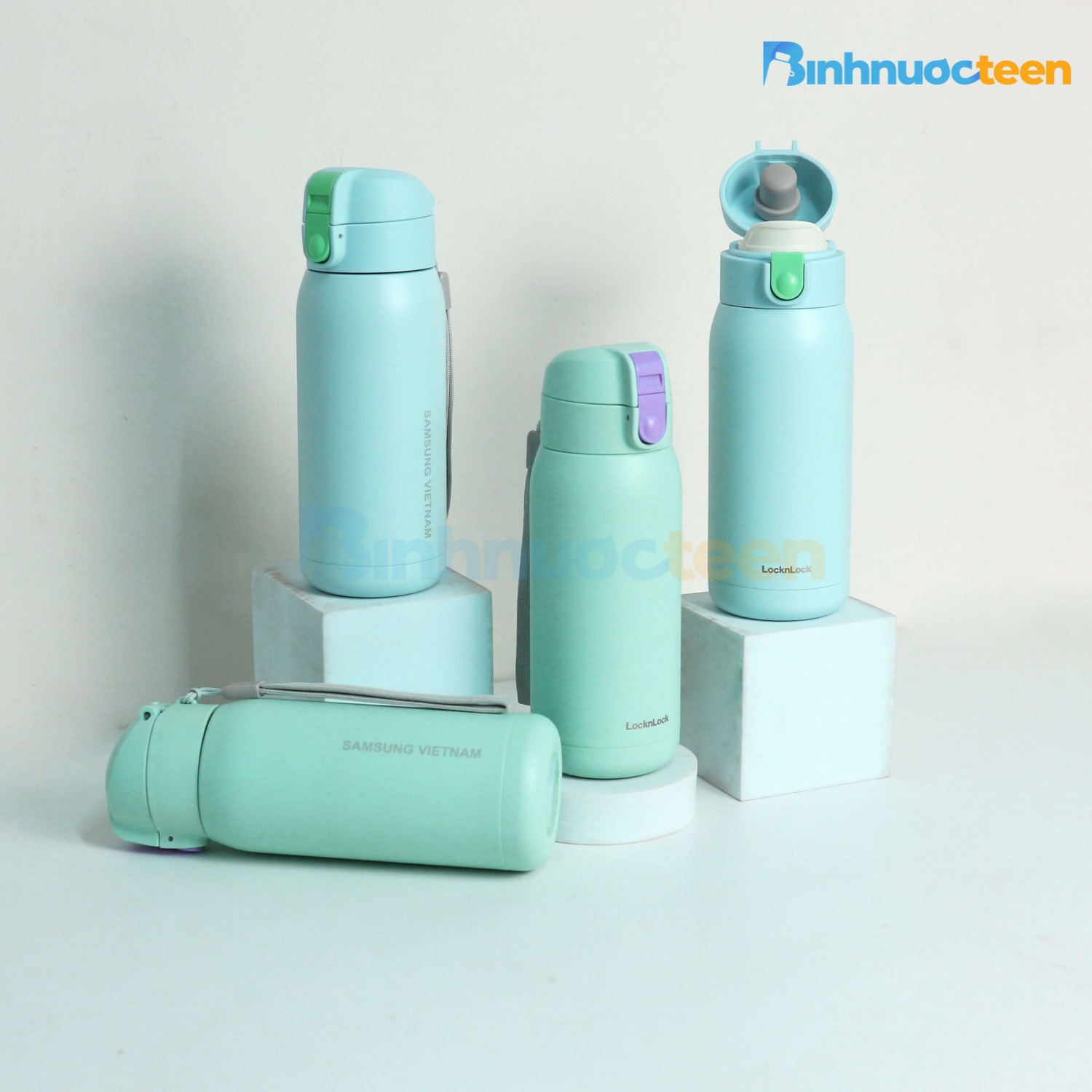 Bình Giữ Nhiệt LocknLock Có Dây Treo 370ml LHC3233 Chubby Tumbler - Binhnuocteen.com