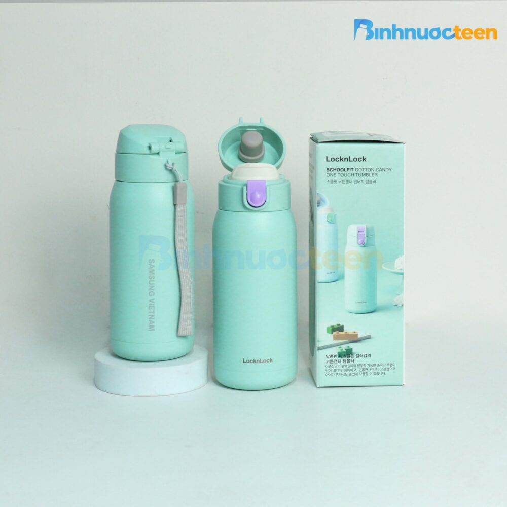 Bình Giữ Nhiệt LocknLock Có Dây Treo 370ml LHC3233 Chubby Tumbler - Binhnuocteen.com