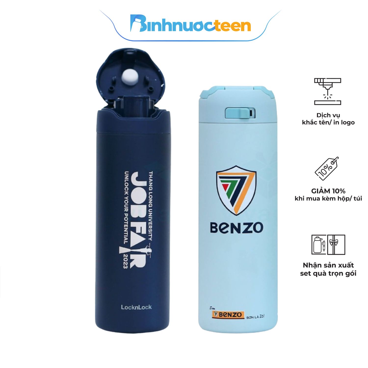 Bình giữ nhiệt LocknLock 420ml Dandy One Touch Tumbler LHC3281