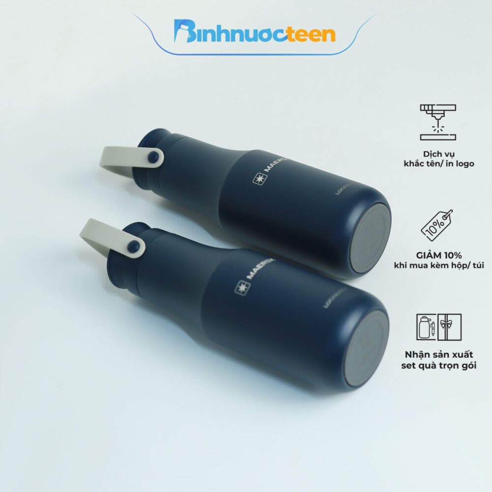 Bình Giữ Nhiệt LocknLock 470ml Có Quai Xách LHC4202 Metro Double