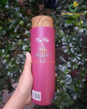 Bình Giữ Nhiệt Lock&Lock 400ml Nắp Gỗ Flat LHC4227