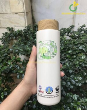 Bình Giữ Nhiệt Lock&Lock 400ml Nắp Gỗ Flat LHC4227