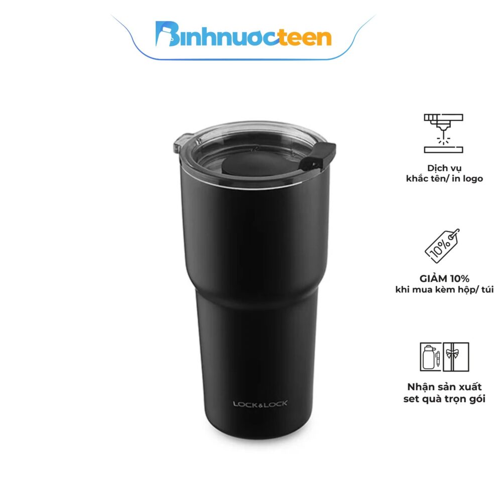 Ly Giữ Nhiệt Lock&Lock 350ml Swing Tumbler LHC4179BLK - Đen