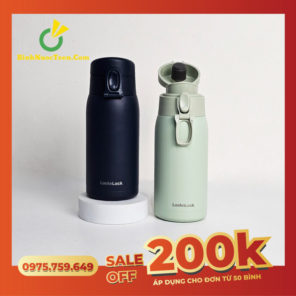 Bình Giữ Nhiệt LocknLock 360ml School Fit Daily Rock One Touch Tumbler LHC3307