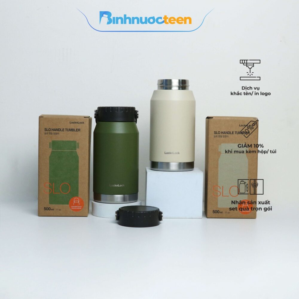 Bình Giữ Nhiệt LocknLock 500ml Slo Handle Tumbler LHC4323 - Binhnuocteen.com