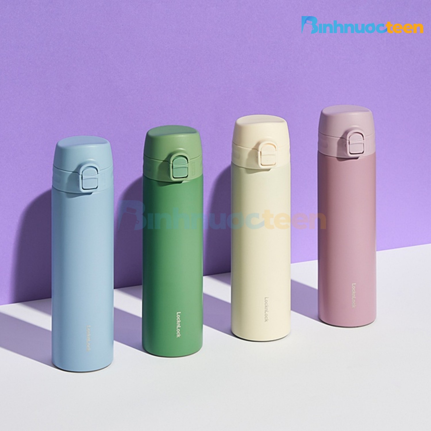 Bình Giữ Nhiệt LocknLock 400ml Slim Fit Onetouch LHC3270 - Binhnuocteen.com