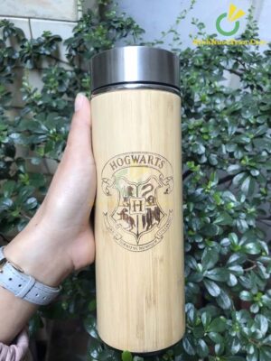 Bình Giữ Nhiệt Vỏ Tre Khắc Tên, Logo