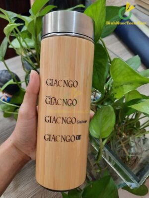 Bình Giữ Nhiệt Vỏ Tre Khắc Tên, Logo 1