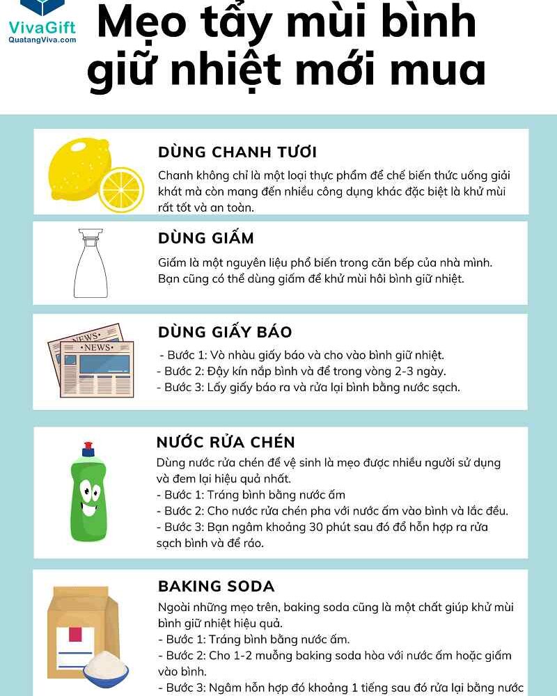 mẹo vệ sinh bình giữ nhiệt