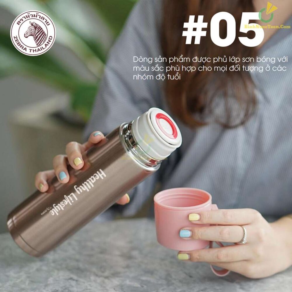 Bình Giữ Nhiệt Zebra Healthy Lifestyle 450ml - 112669 21
