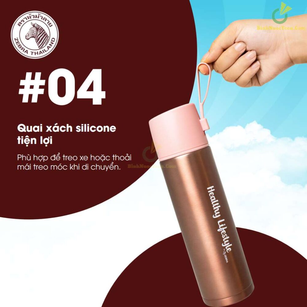 Bình Giữ Nhiệt Zebra Healthy Lifestyle 450ml - 112669 20