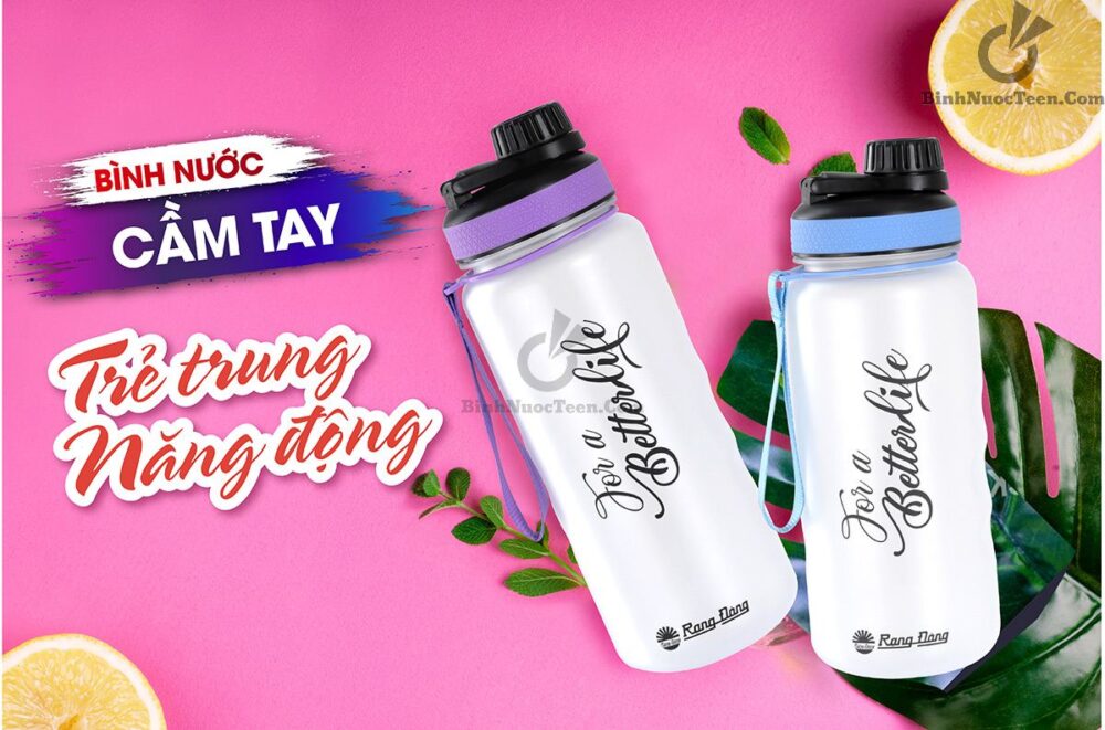 Bình Nước Nhựa Rạng Đông In Logo RD-12PX 1L/1,2L 6