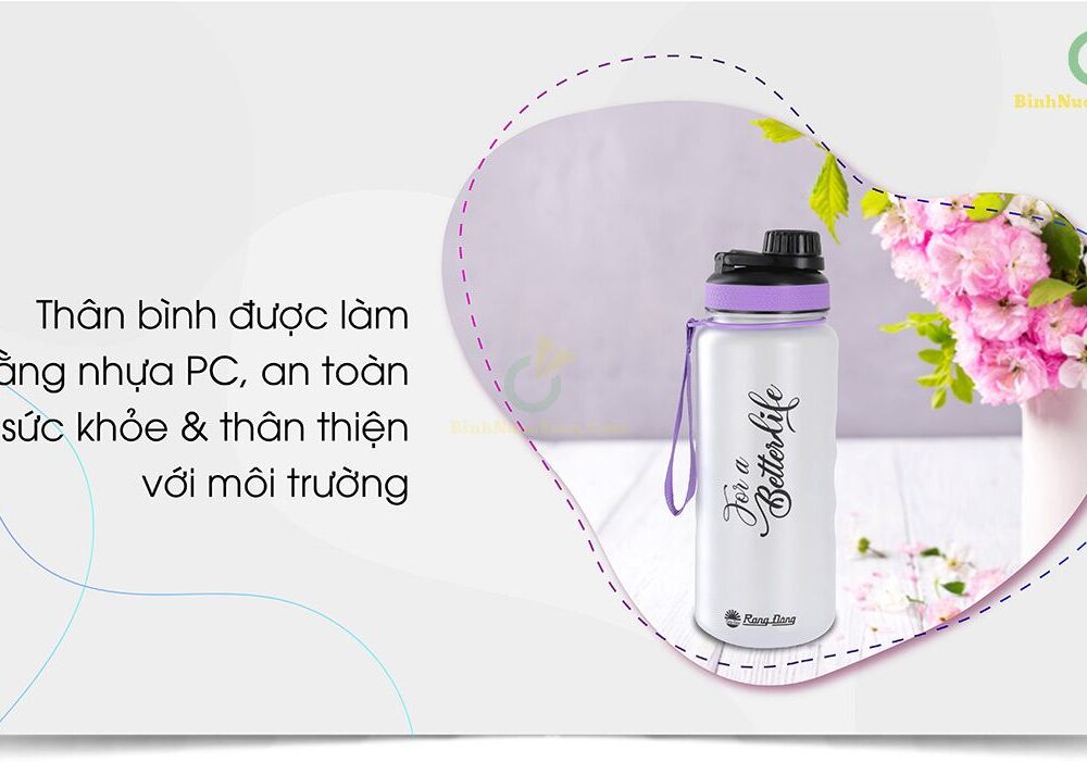 Bình Nước Nhựa Rạng Đông In Logo RD-12PX 1L/1,2L 3