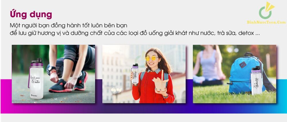 Bình Nước Nhựa Rạng Đông In Logo RD-12PX 1L/1,2L