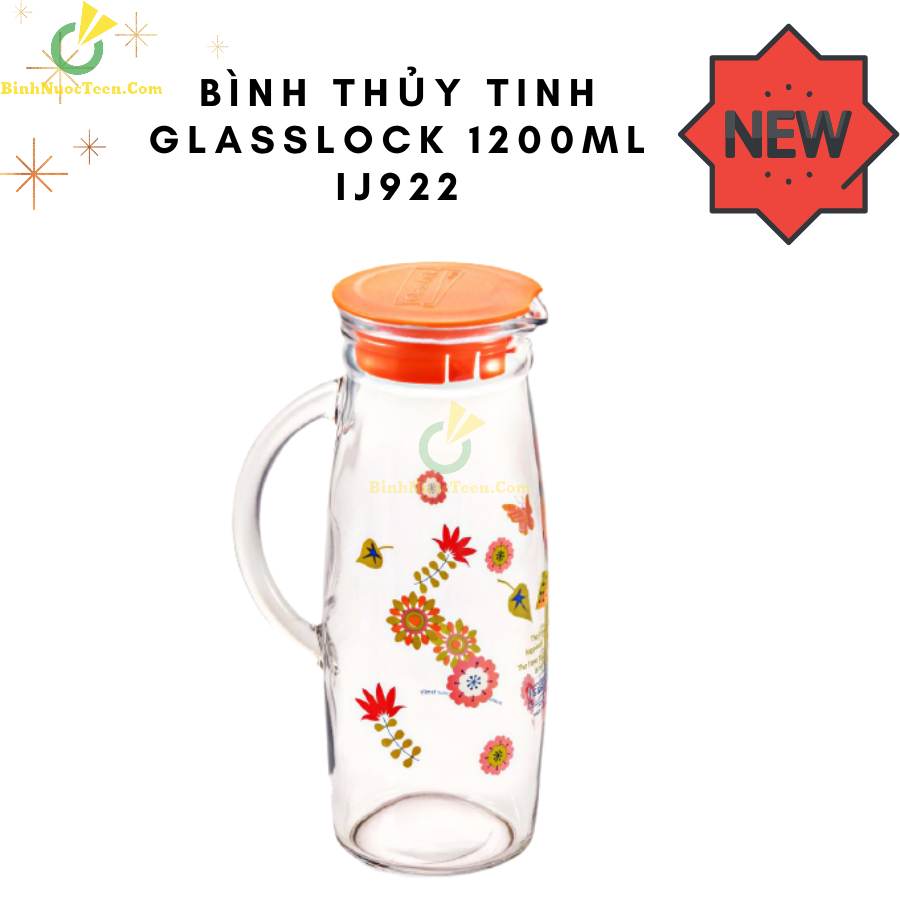 Bình Thủy Tinh Glasslock 1200ml IJ922 In Logo 1