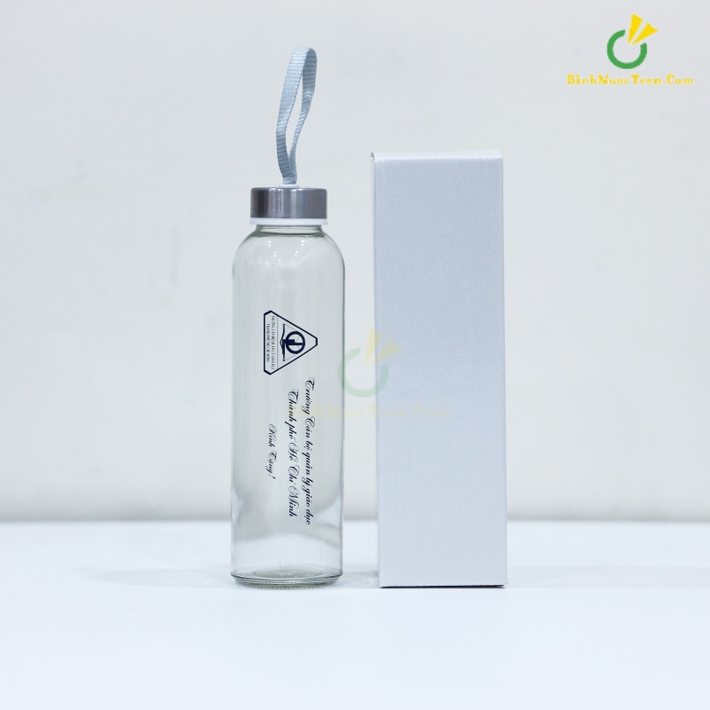 Bình Thuỷ Tinh Nắp Nhôm, Bình Thuỷ Tinh Dây Xách 500ml 2