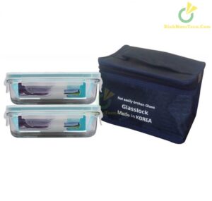 Bộ Hộp Cơm Thủy Tinh Glasslock 400ml*2 - HDC-06 Kèm Túi Giữ Nhiệt 1