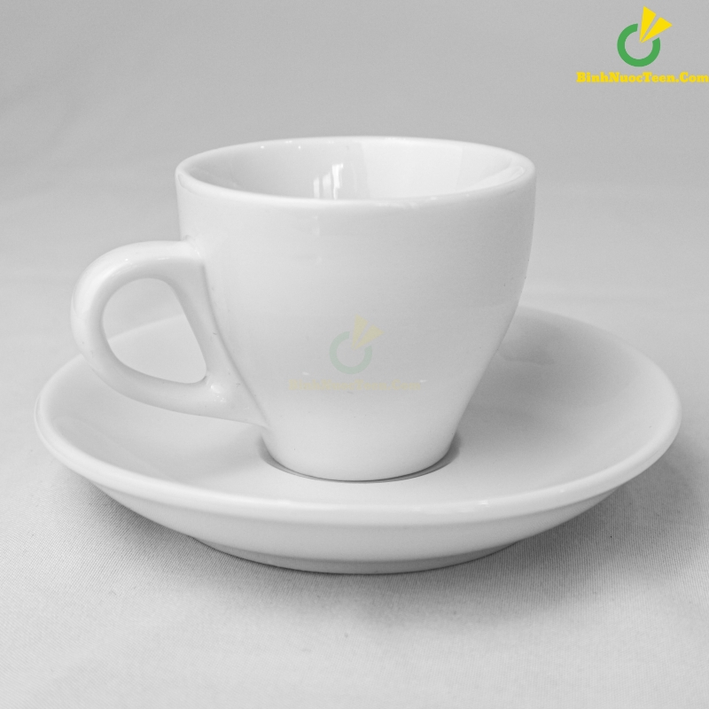 Bộ Ly Sứ Trắng Espresso 2 LS120 In Logo Theo Yêu Cầu