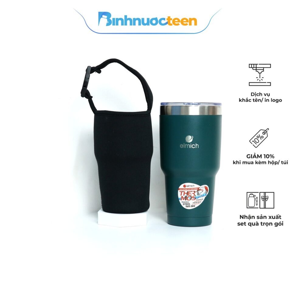 Cốc Giữ Nhiệt Elmich Inox 304 890ml EL3677
