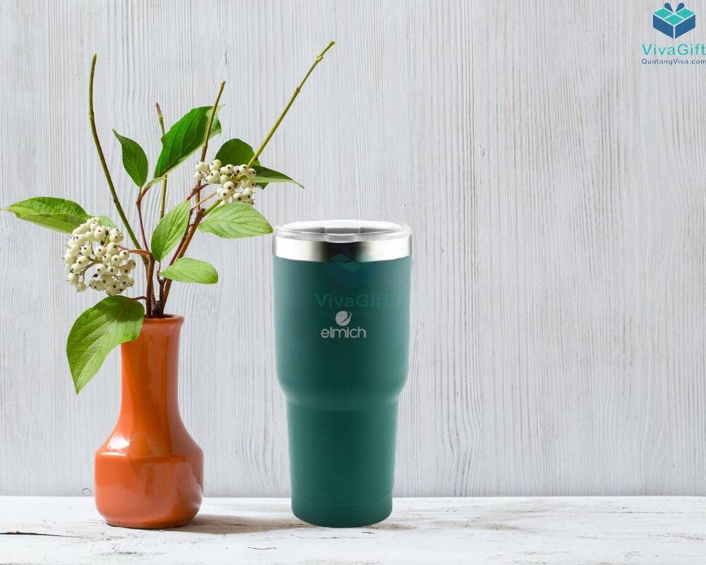 Cốc giữ nhiệt Elmich inox 304 dung tích 890ml EL3677 có túi xách