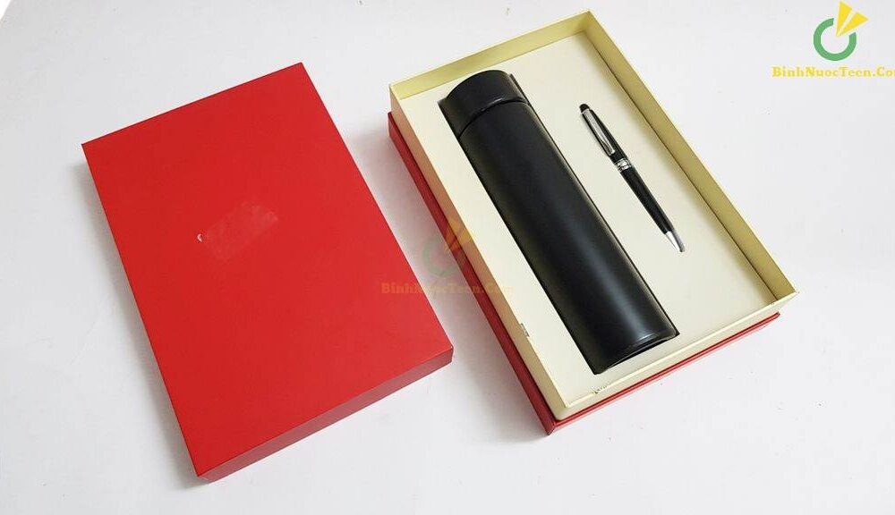 Hộp Âm Dương Đựng Set Bình Giữ Nhiệt Và Bút Ghi Chép In Logo HAD05 6