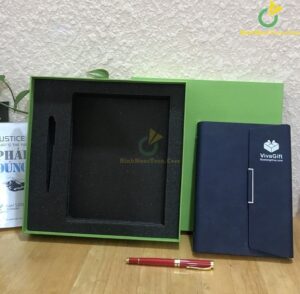 Hộp Âm Dương Đựng Set Sổ Tay Và Bút Ghi Chép In Logo HAD04 8