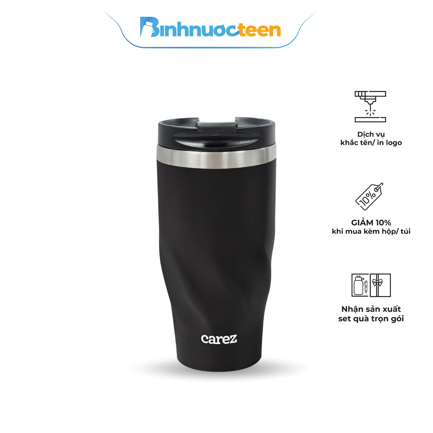 Ly Giữ Nhiệt CAREZ 590ml Inox 304 ITC593SN590N