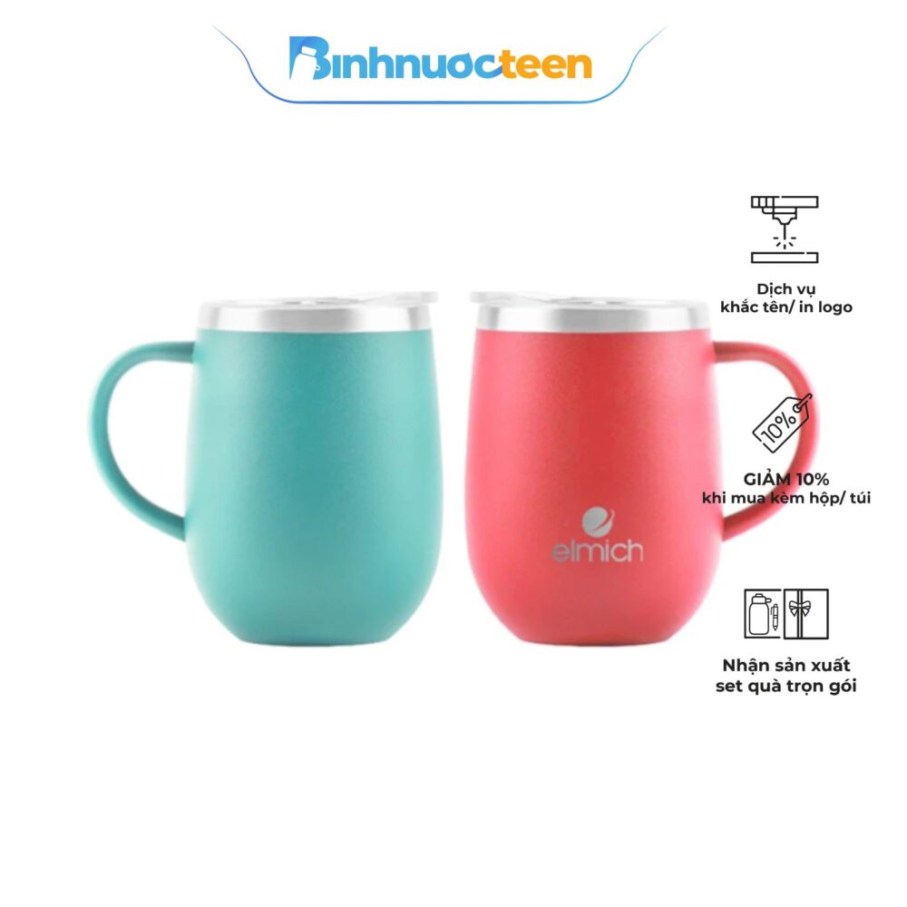 Ly Giữ Nhiệt Elmich 360ml Đôi Inox 304 EL8020