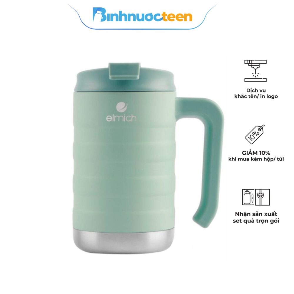 Ly Giữ Nhiệt Elmich 470ml EL8008 Inox 304