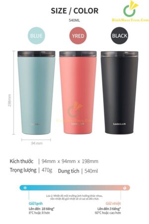 Ly Giữ Nhiệt Lock&Lock 540ml LHC4279 New Clip Tumbler 16