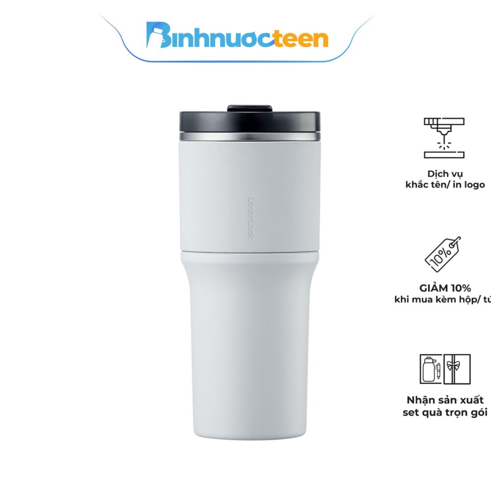 Ly Giữ Nhiệt LocknLock 650ml Metro Drive Kèm Ống Hút Và Cọ Rửa - LHC4277S