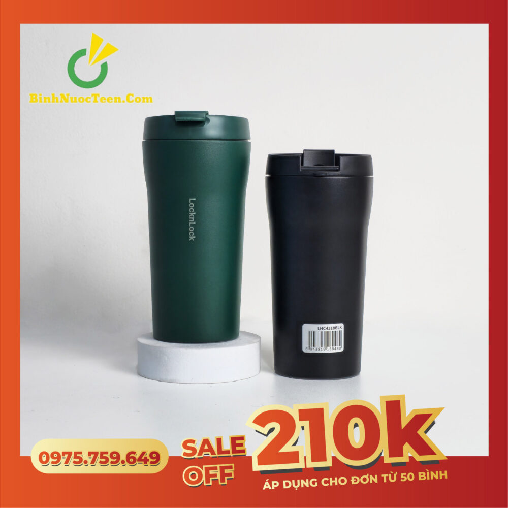 Ly Giữ Nhiệt LocknLock 370ml Inox 304 LHC4318 1