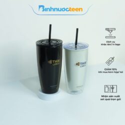 Ly nhựa Lock&Lock 2 lớp kèm ống hút HAP507 750ml
