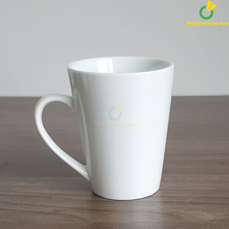 Ly Sứ Bát Tràng Trắng LS124 250ml In Logo Theo Yêu Cầu