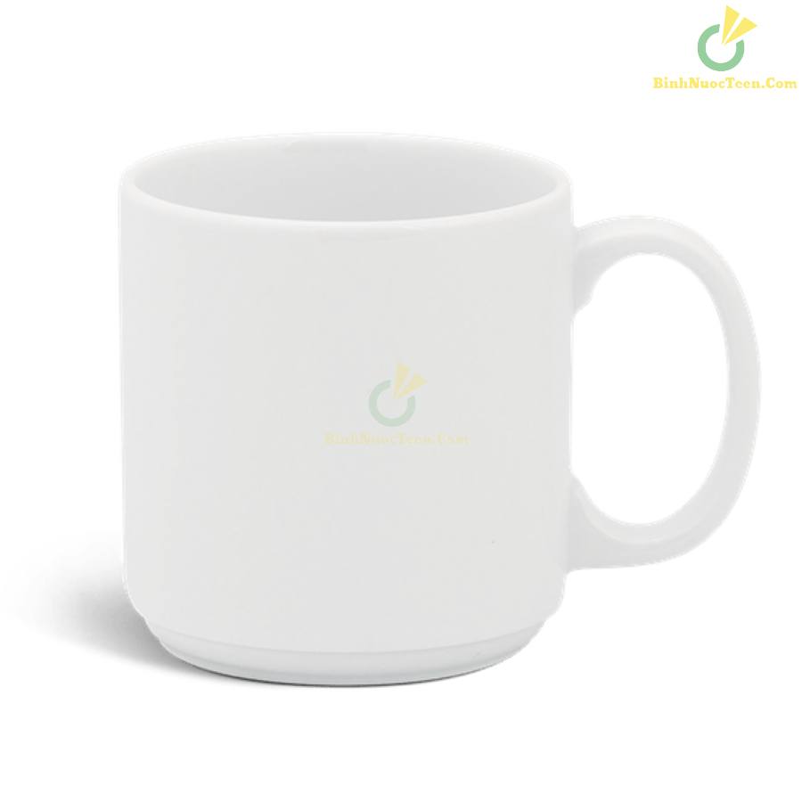 Cốc Sứ Minh Long Quai Tròn Jasmine Trắng – 0.35L 5