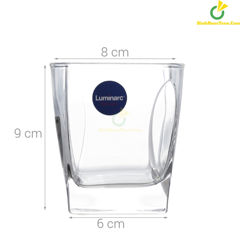 Ly Thủy Tinh Luminarc Flame Đáy Vuông 280ml In Logo