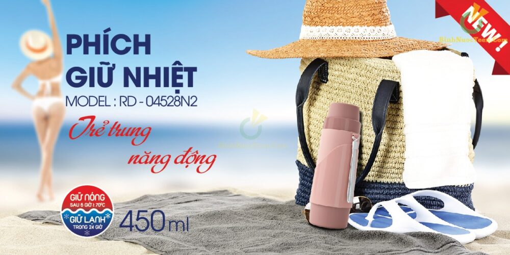 Bình giữ nhiệt Rạng Đông 04528 N2 in logo 4