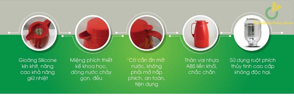 Phích pha trà rạng đông 1542 1,5l 6